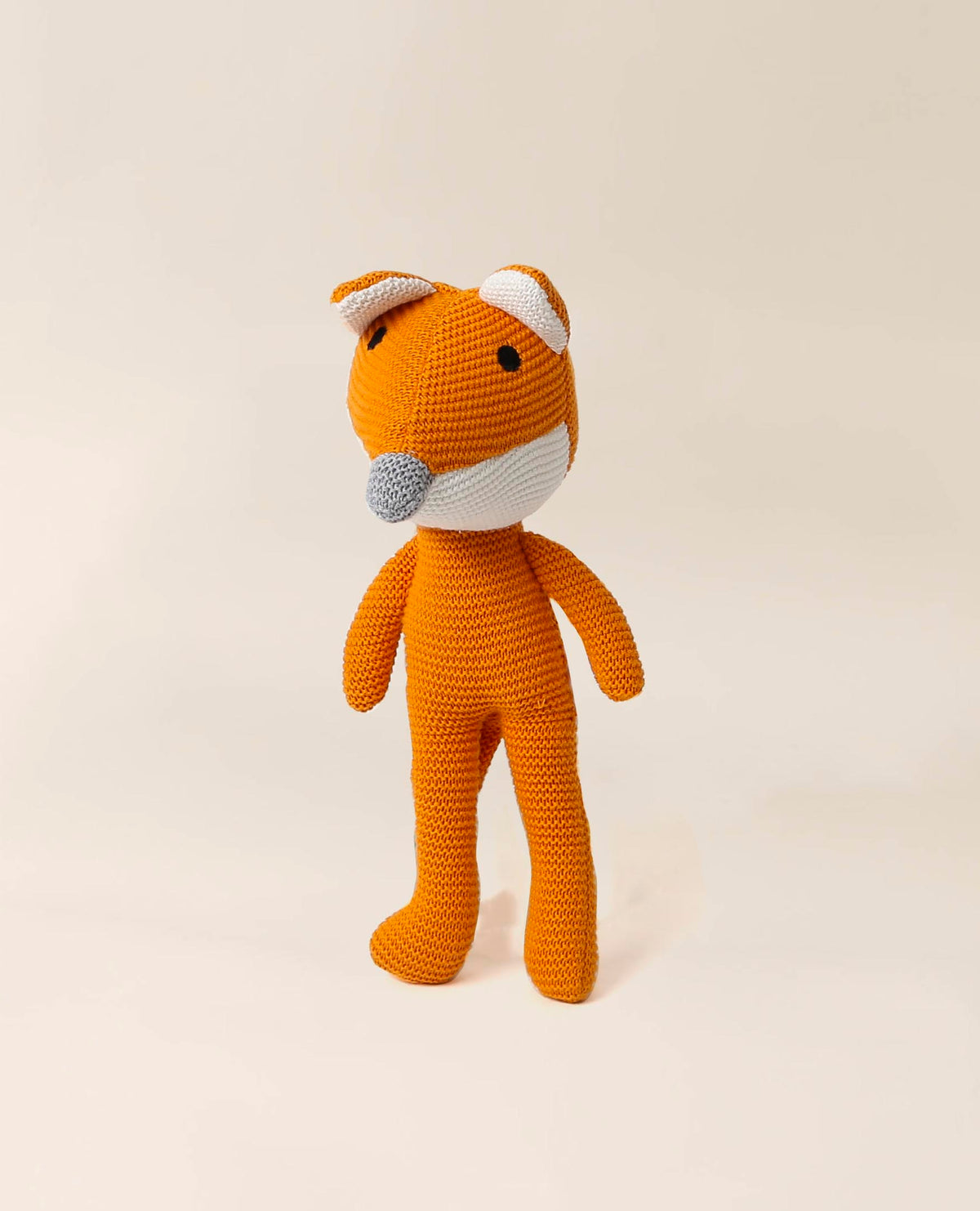Knitted fox, brown