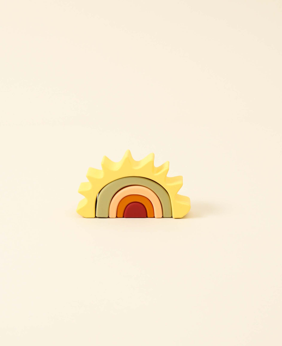 Steckspielzeug Sonne, 5-teilig, aus Silikon, ab 6 Monaten, H 7.5 cm