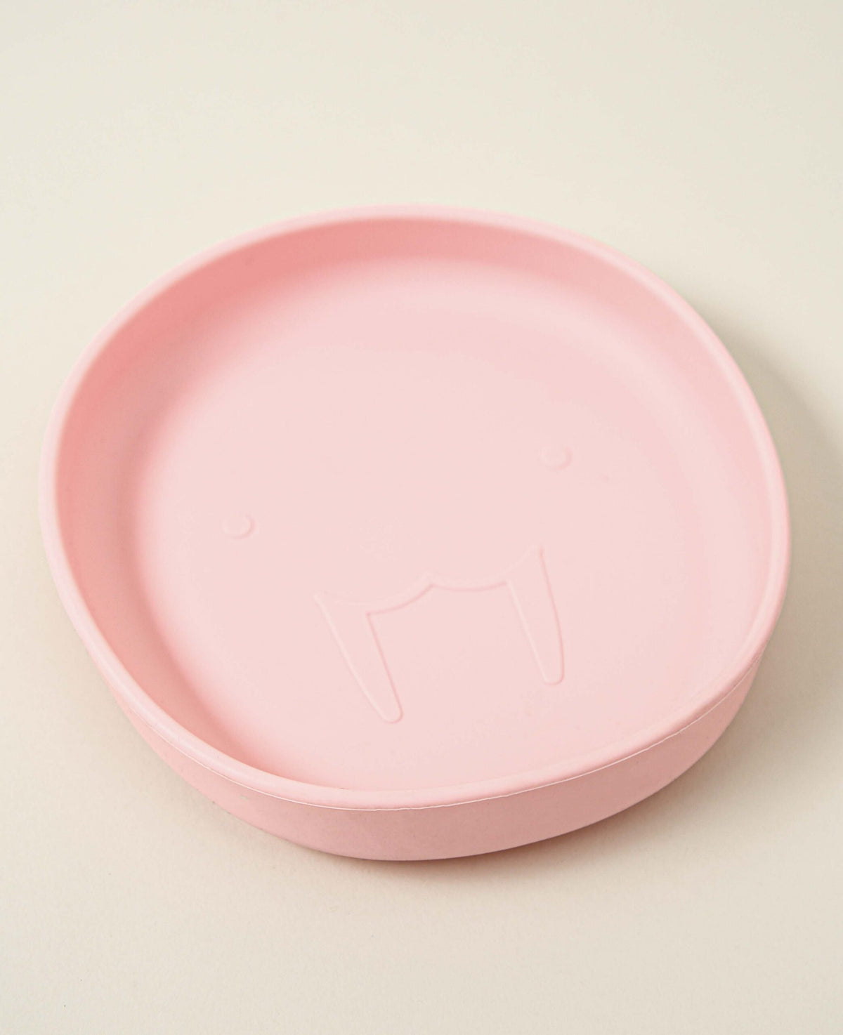 Assiette enfant, monstre, rose