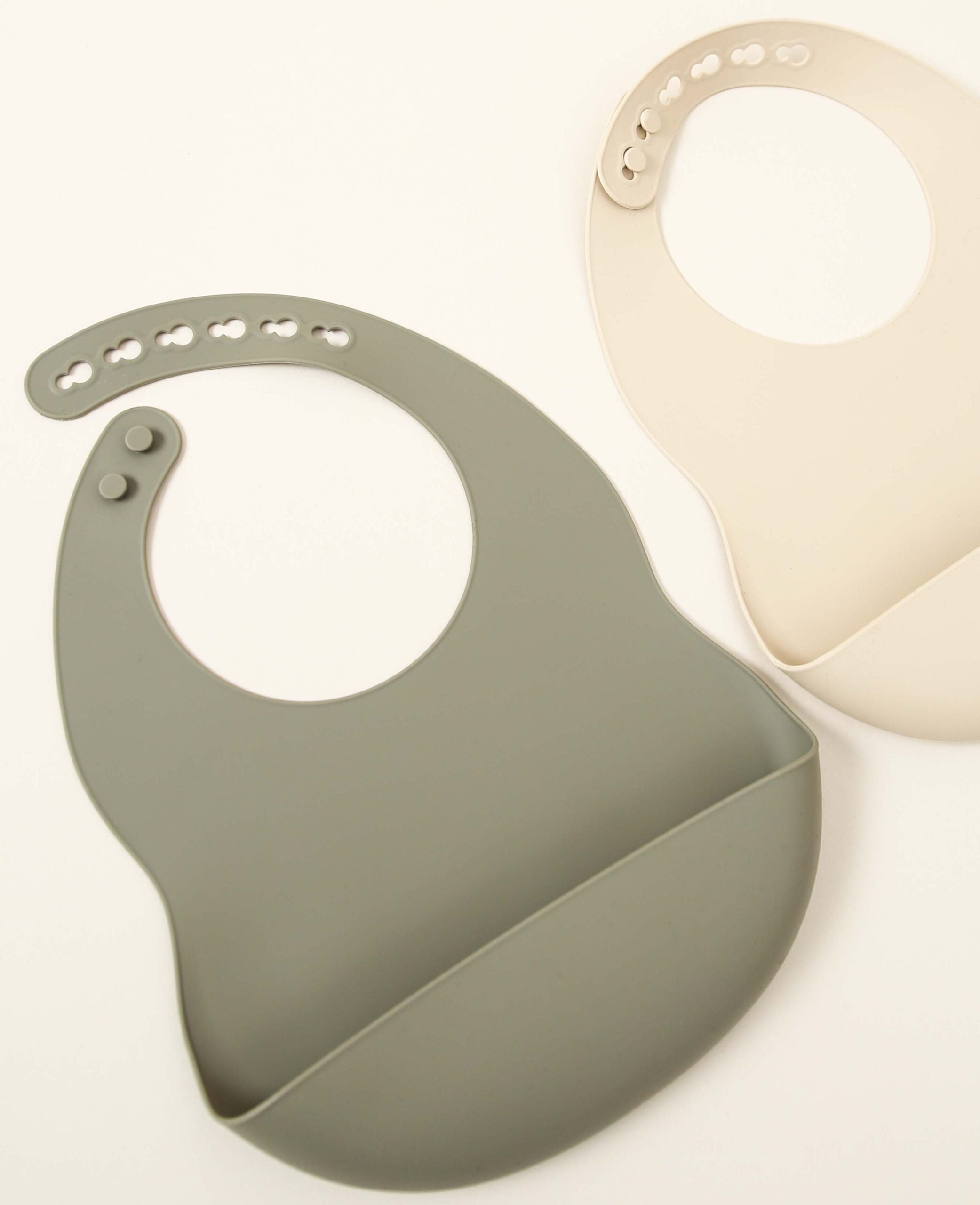 2-pack Silicone Bibs, greige