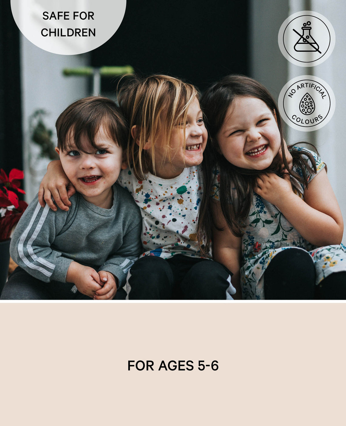 Poncho "Lilo" aus 100% Bio Baumwolle-Musselin in Orange für Kinder im Alter von 5-6 Jahren