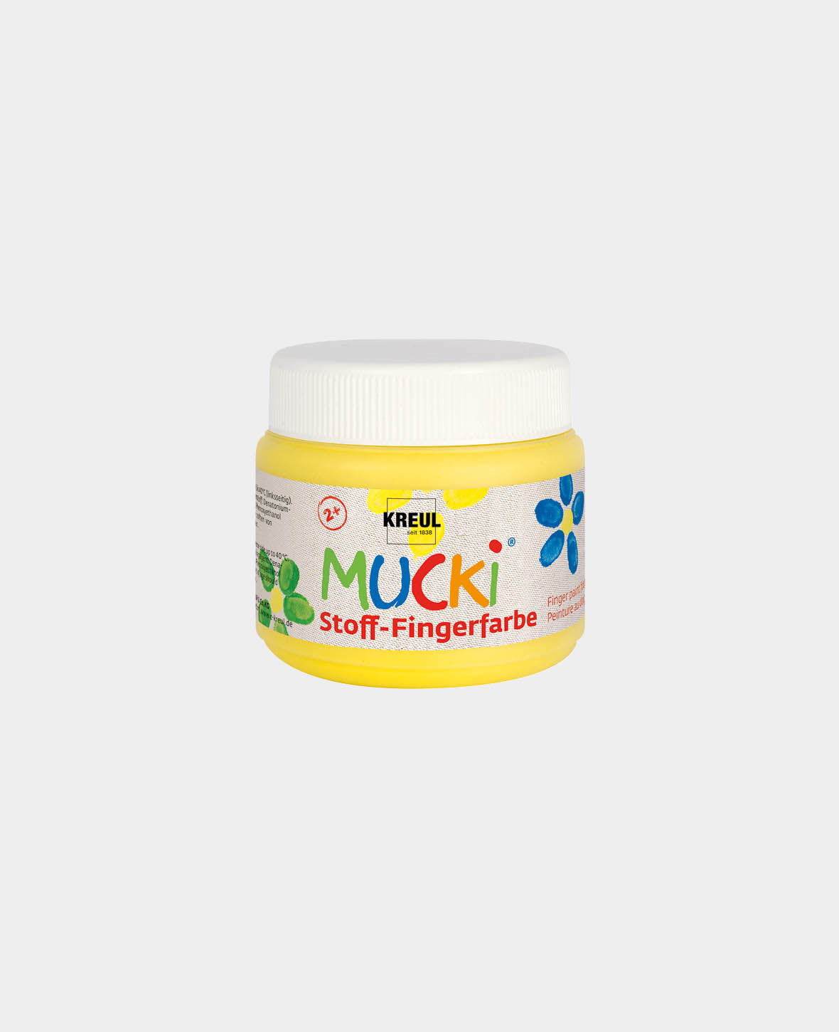 MUCKI Peinture au doigt textile Jaune 150 ml