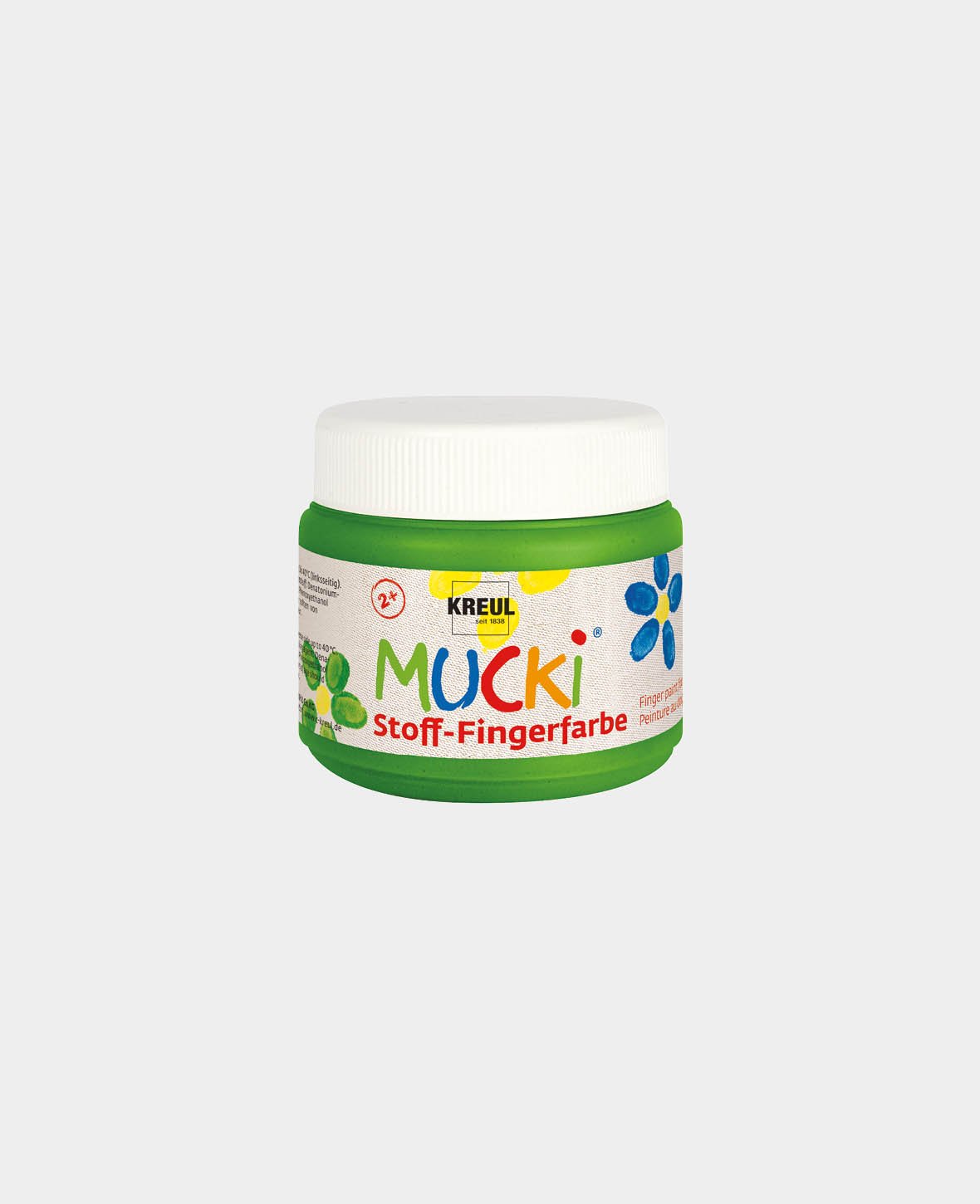 MUCKI Peinture au doigt pour tissu vert 150 ml