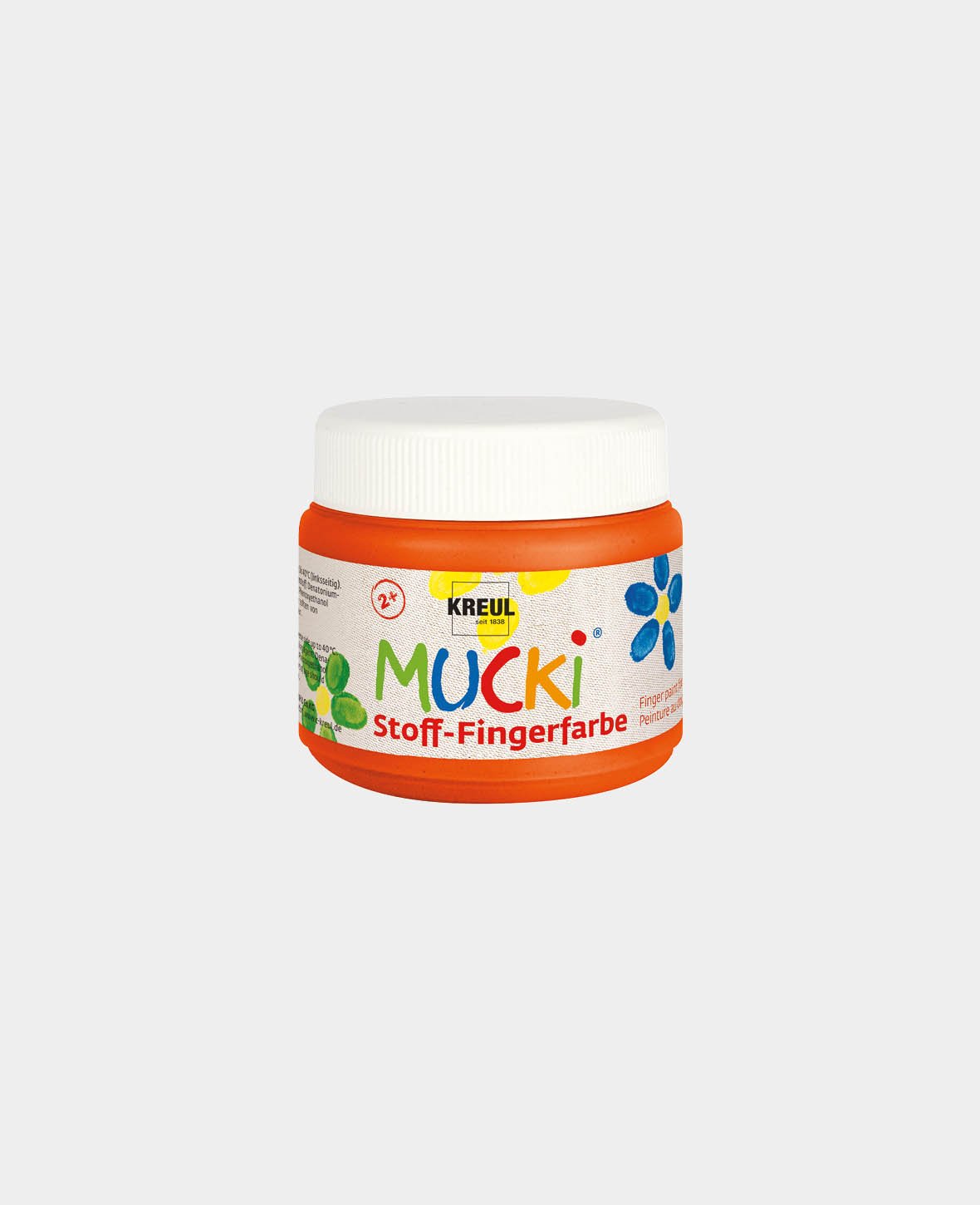 MUCKI Peinture au doigt textile Orange 150 ml