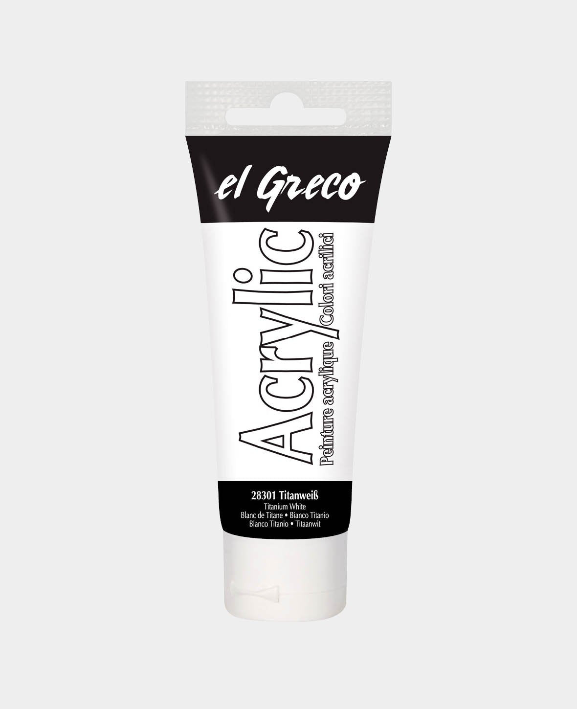 KREUL el Greco Acrylfarbe, Titanweiss, 75 ml