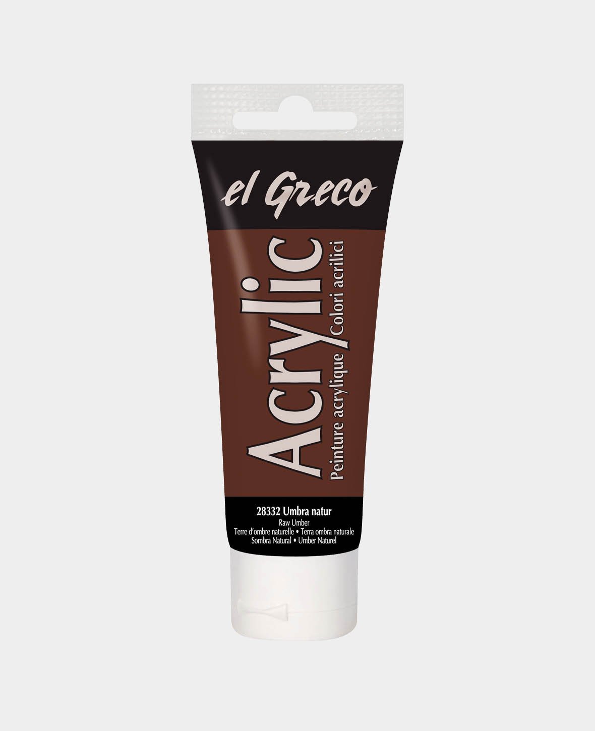 el Greco Acrylique 75ml, Terre d'Ombre Naturelle