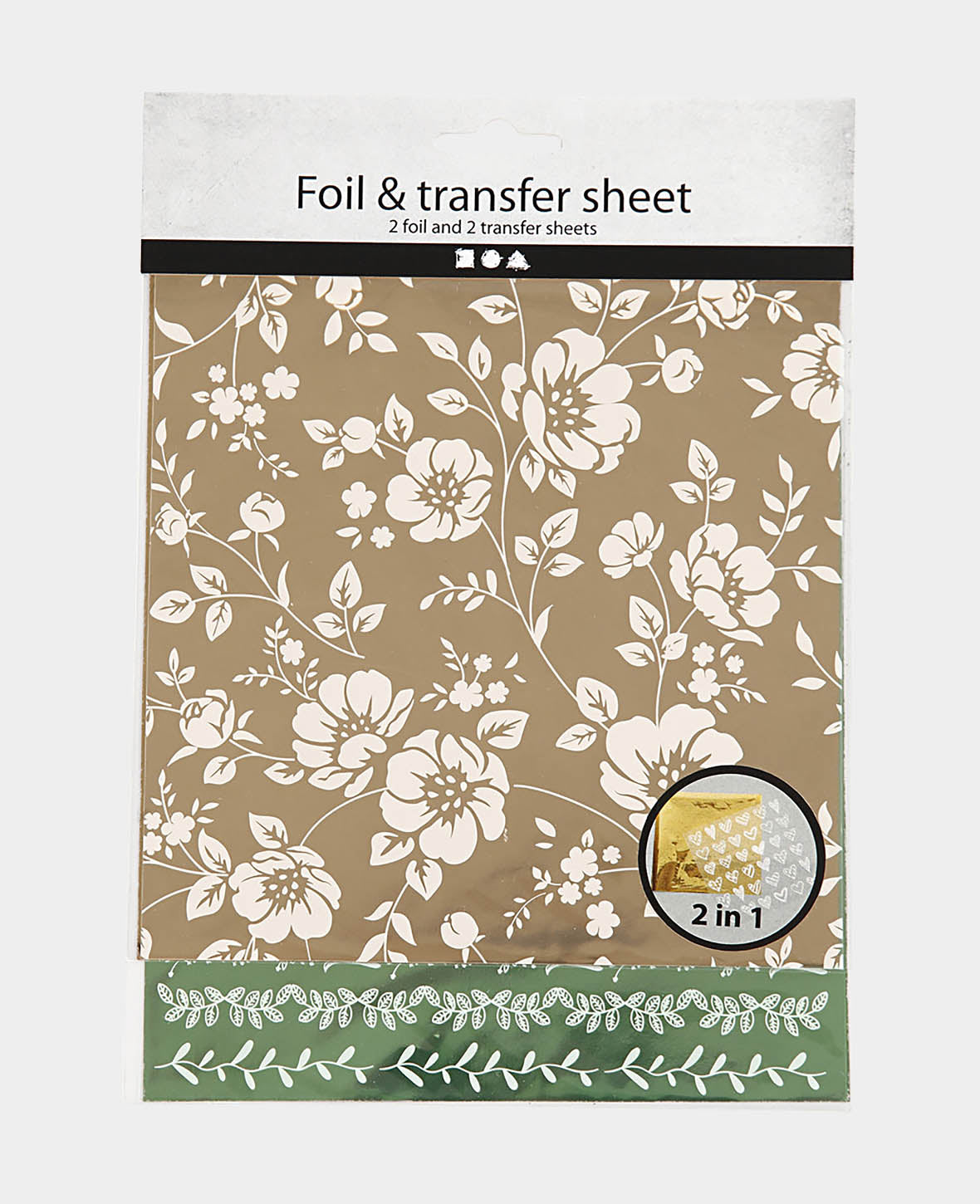 Autocollants transfert, fleurs, 2 feuilles