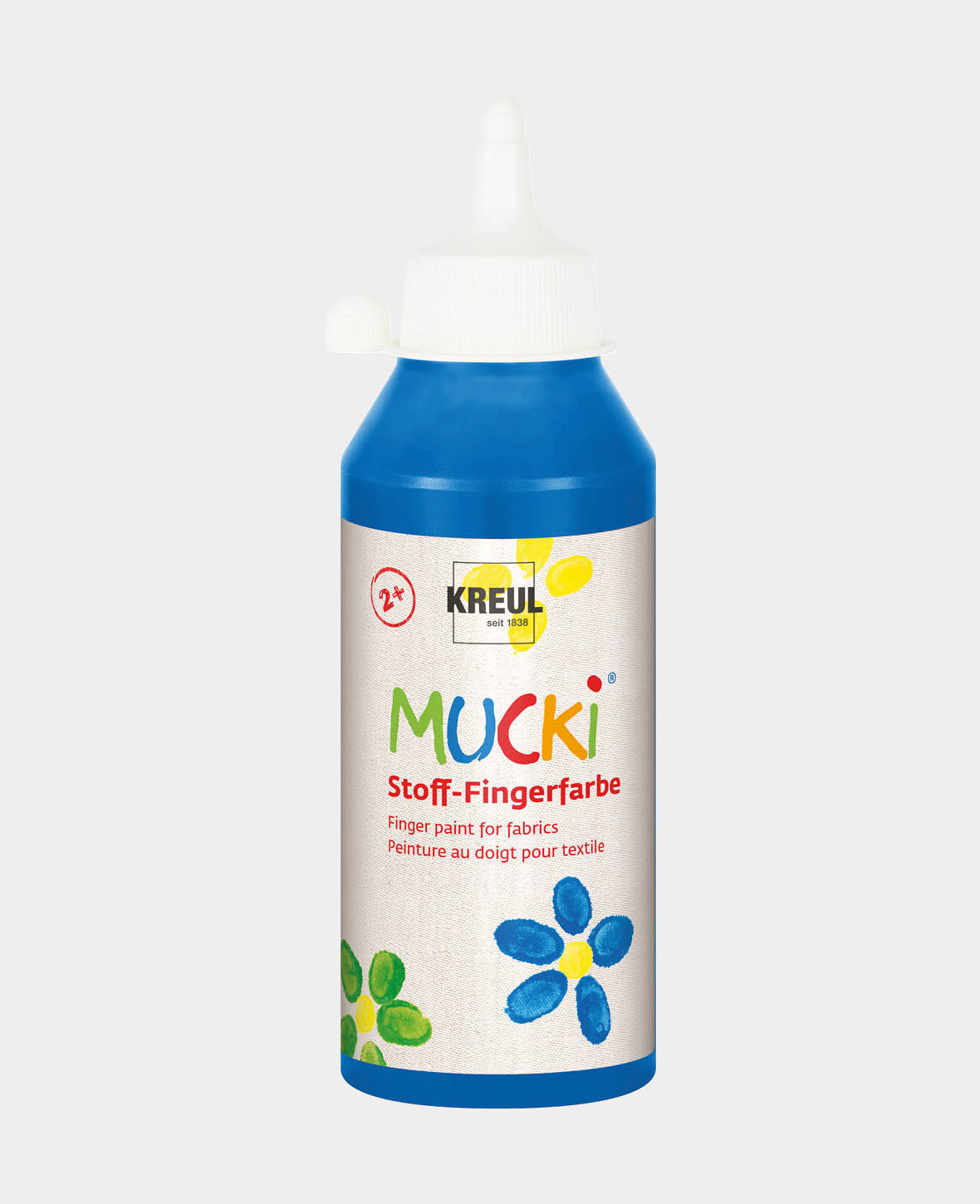 MUCKI Peinture textile au doigt Bleu 250 ml