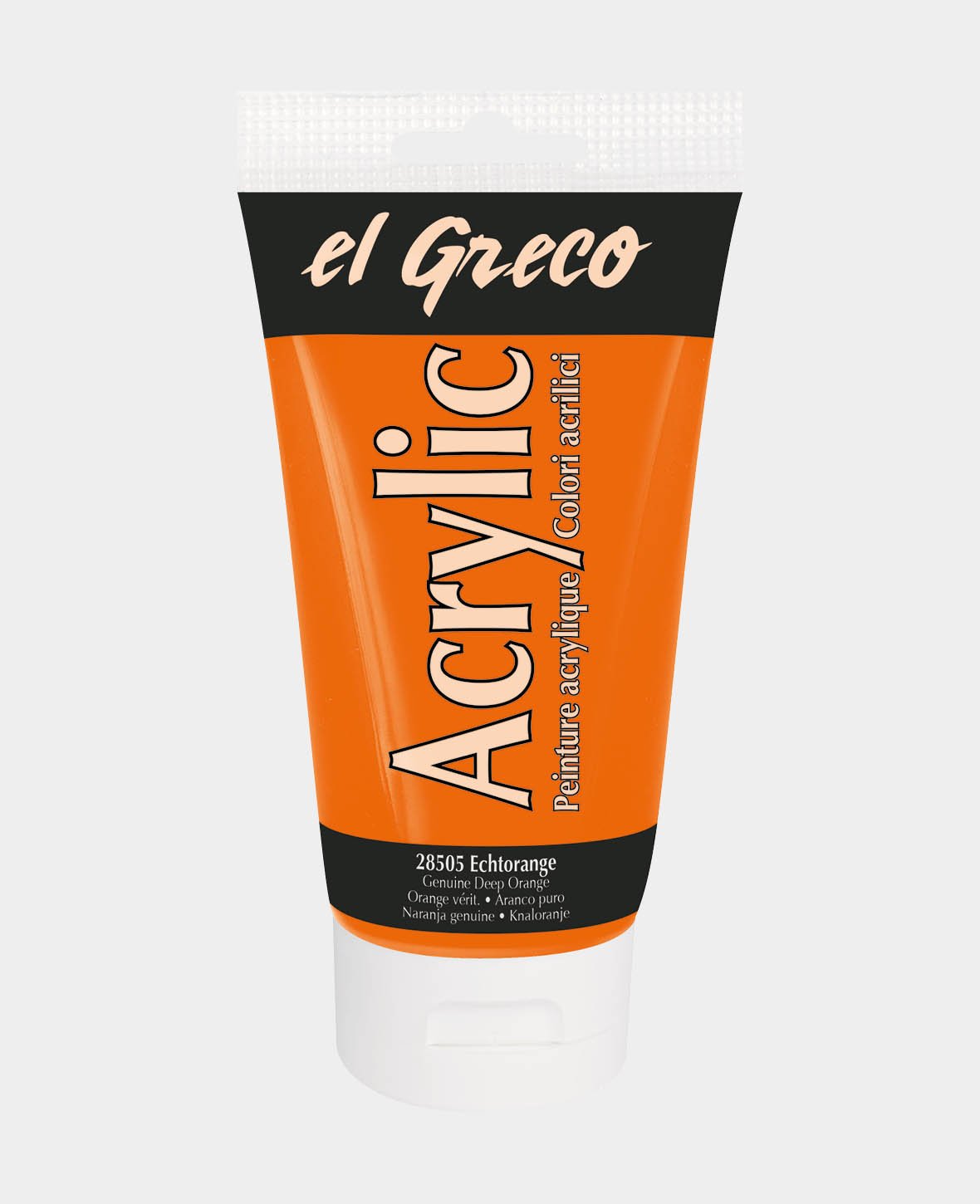 el Greco Acryl 150ml, Orange véritable