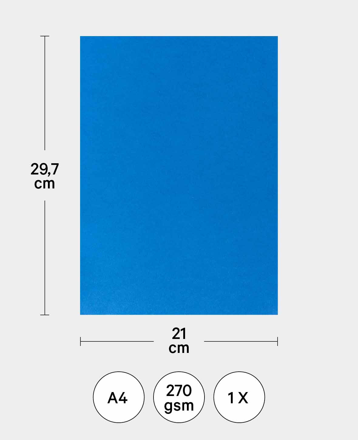 Carton photo, argent, 210 × 297 mm (A4), 270 g/m², 1 feuille