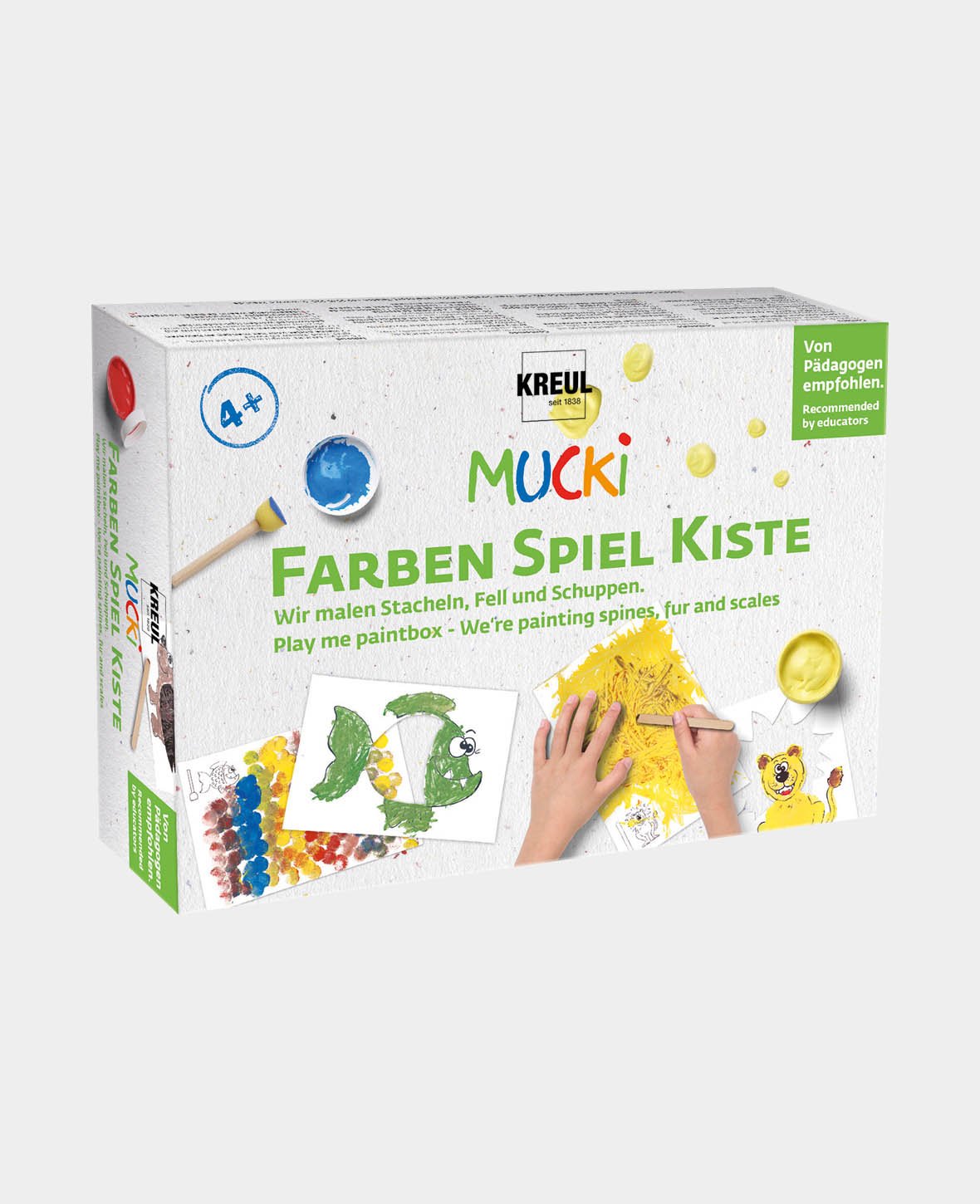 MUCKI FarbenSpielKiste Wir malen Stacheln, Fell und Schuppen