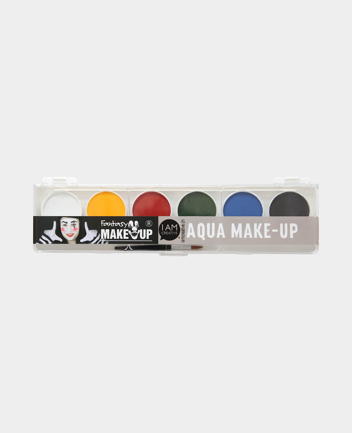 Maquillage à l'eau et 2 pinceaux, 6 couleurs