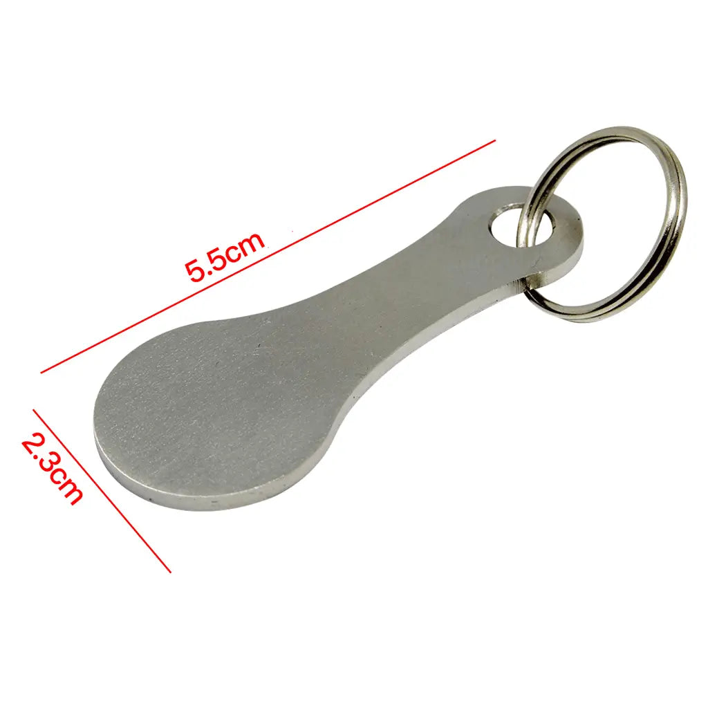 (Set of 2) 55x23mm Stainless Steel Shopping Cart Token Keychain