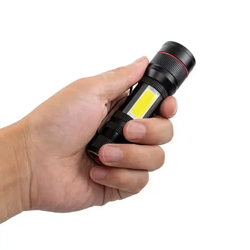 (2er Set) 800LM USB LED Mini Taschenlampen mit Magnet aus Aluminium (W