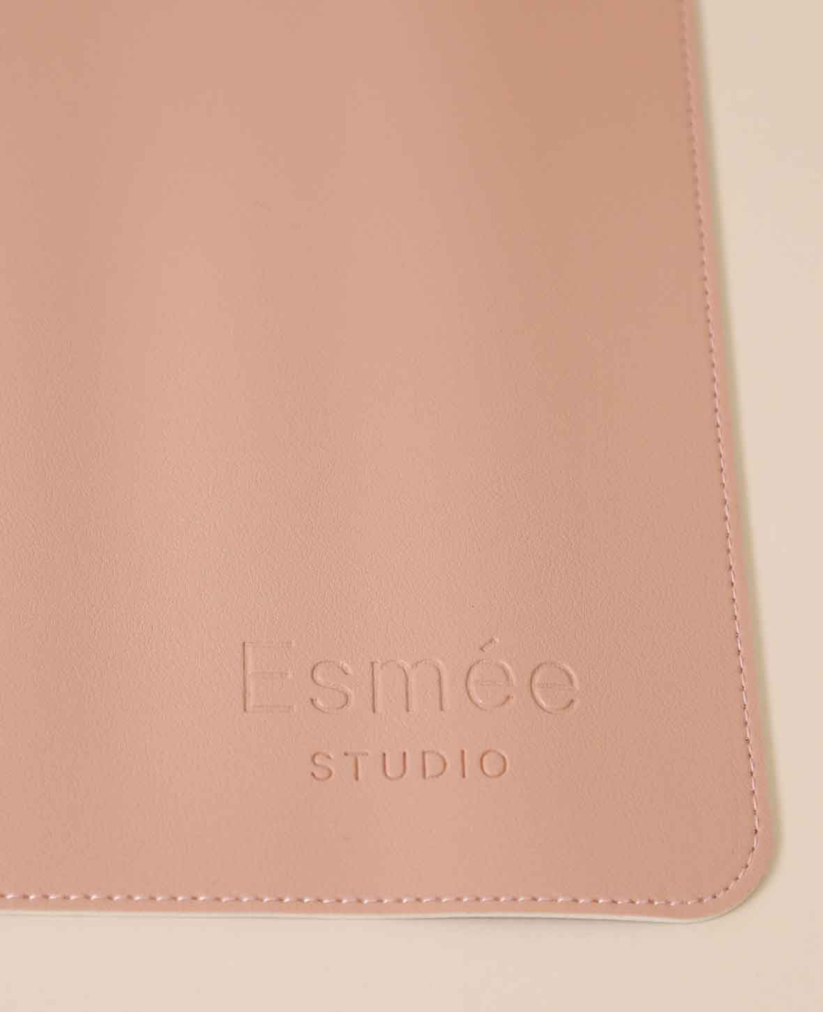 Schreibtischmatte aus veganem Leder in Rosa, mit rutschfester Unterseite, 80 x 40 cm