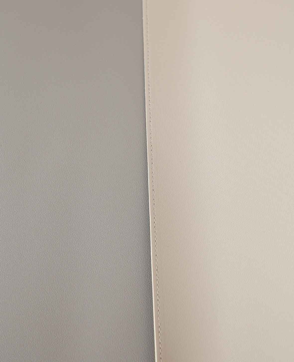 Schreibtischmatte aus veganem Leder in Hellgrau, mit rutschfester Unterseite, 80 x 40 cm