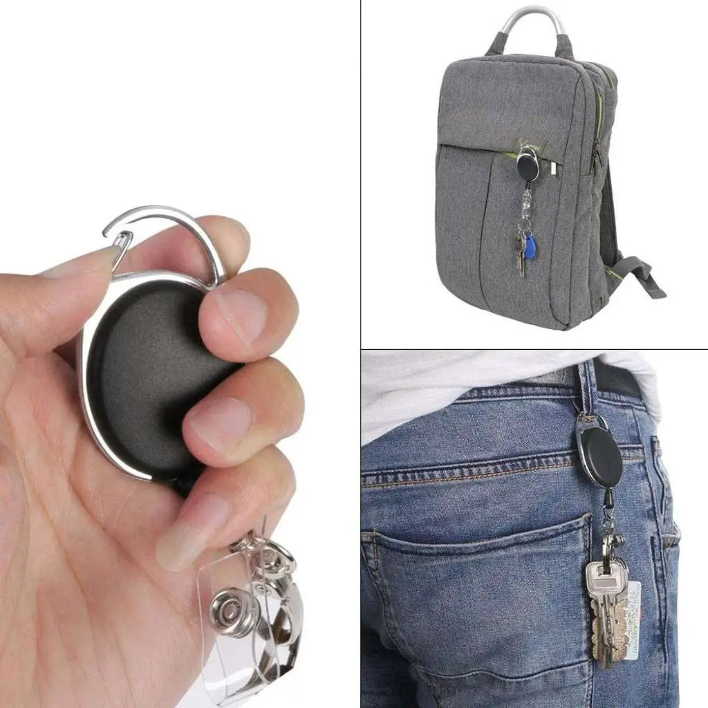(3er Set) Anti-Lost Key-Bak Schlüsselanhänger mit Gürtelclip + Kartenh