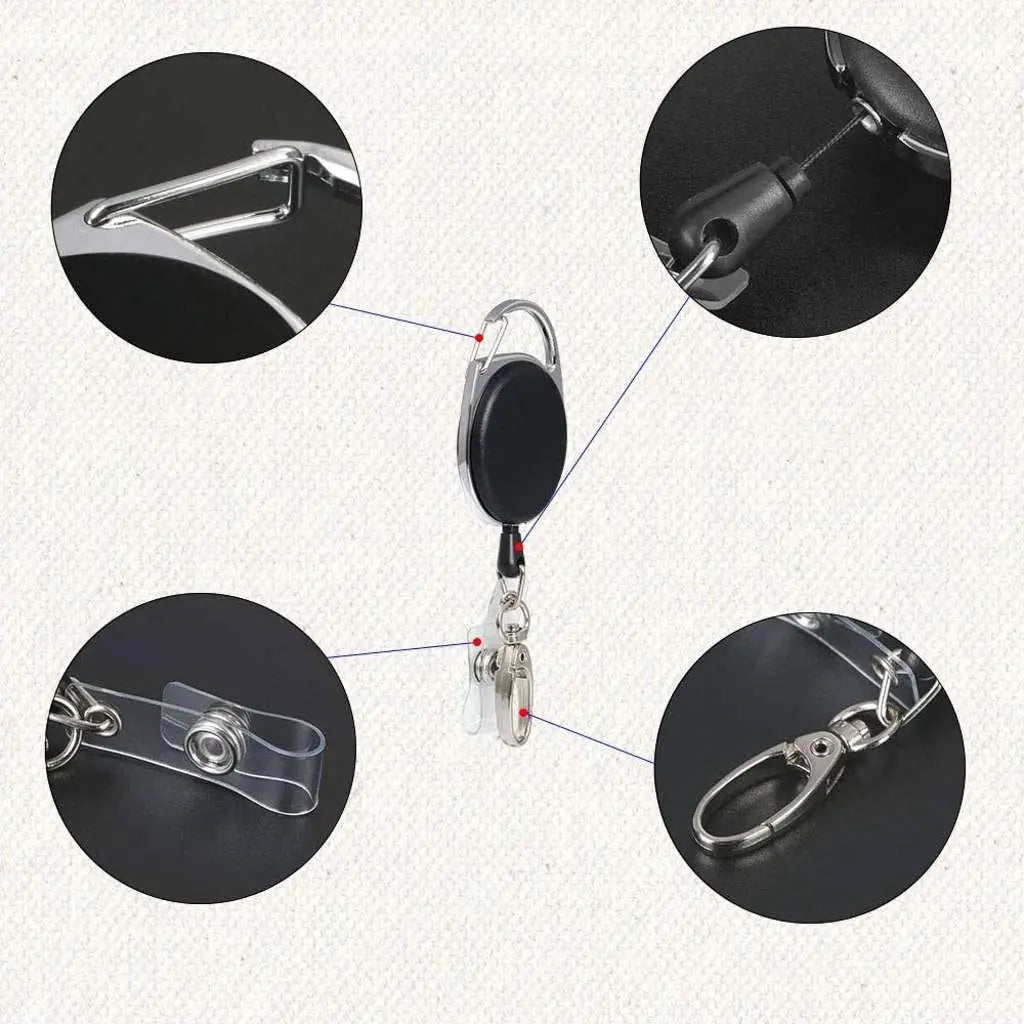 (3er Set) Anti-Lost Key-Bak Schlüsselanhänger mit Gürtelclip + Kartenh