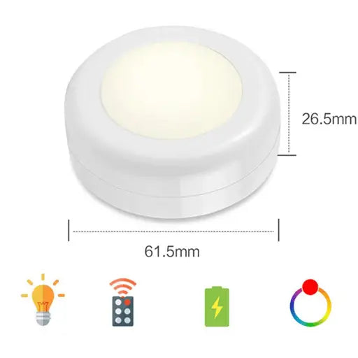(Lot de 3) Veilleuse LED RVB sans fil avec commande tactile et capteur de mouvement