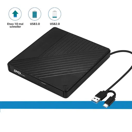 3in1 Slim Super Drive USB C / USB 3.0 CD DVD-RW External Drive Burner