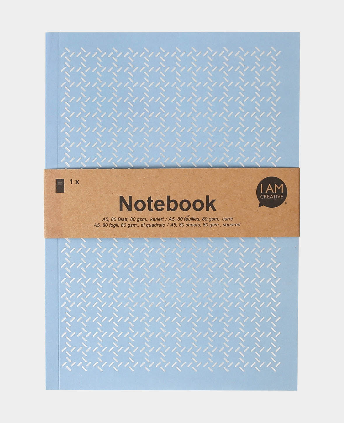 Notizbuch A5, Blaugrau, 60 Blatt