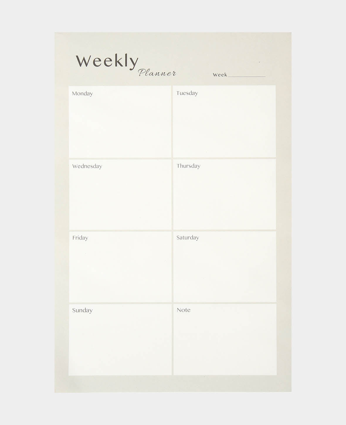 Weekly Planner, Grün, 14 x 21 cm, 80 Blatt