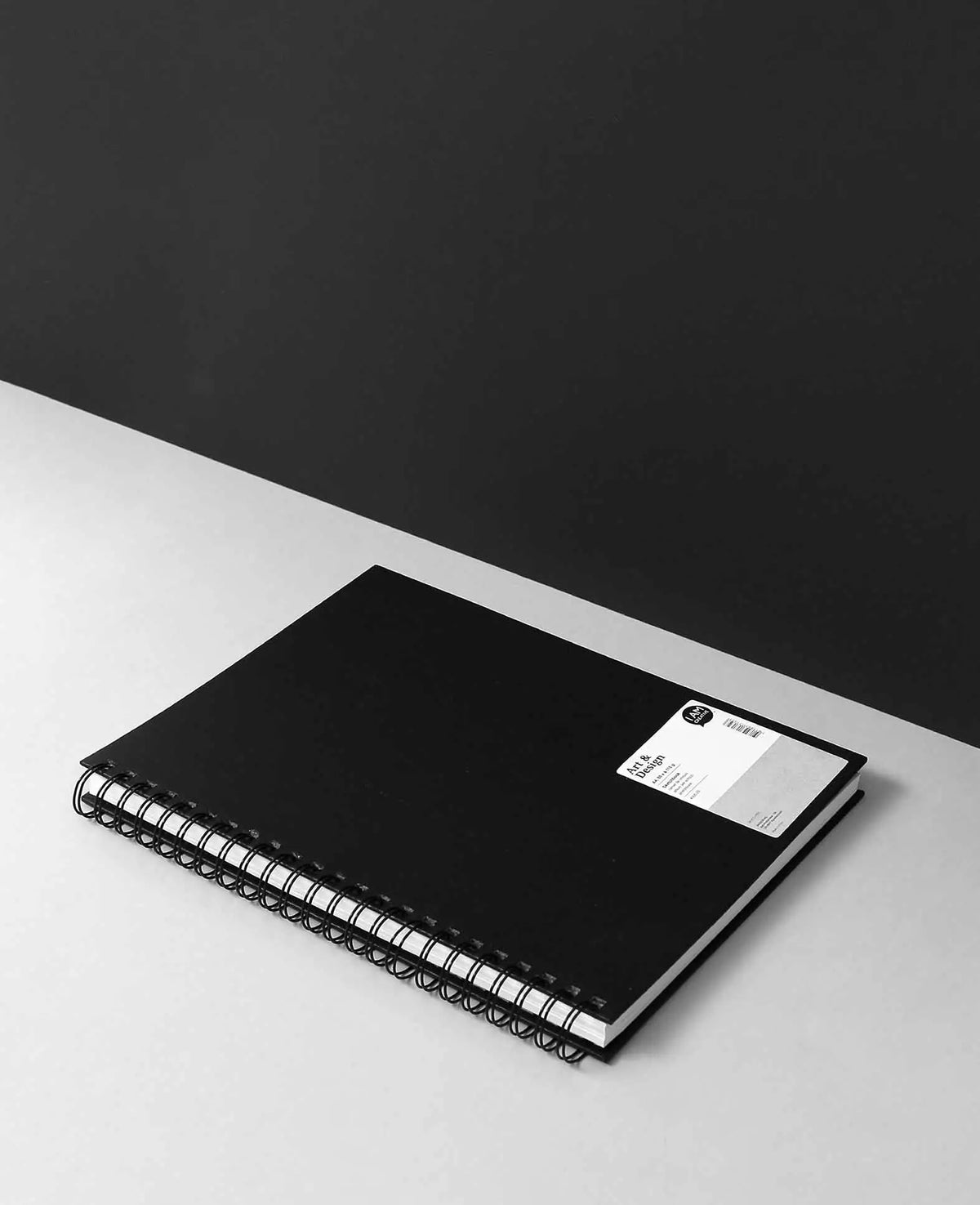 Sketch Book, A4, mit weissen Blättern, Schwarz, 80 Blatt