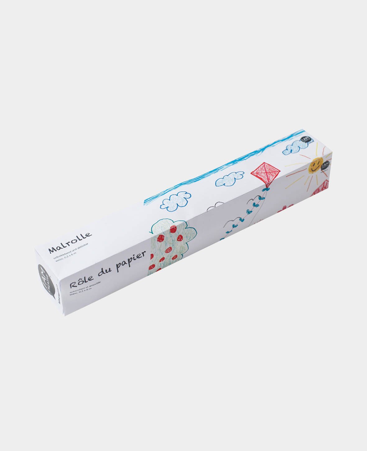 Malrolle, Weiss, 30cm x 6m, selbstklebend