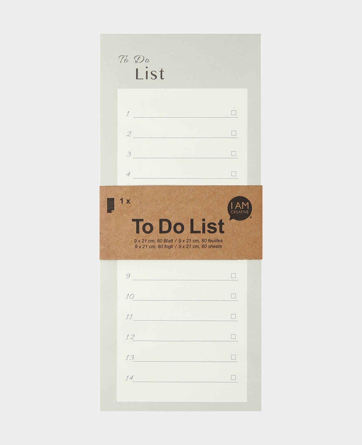 To Do Liste, Grün, 10 x 21 cm, 80 Blatt