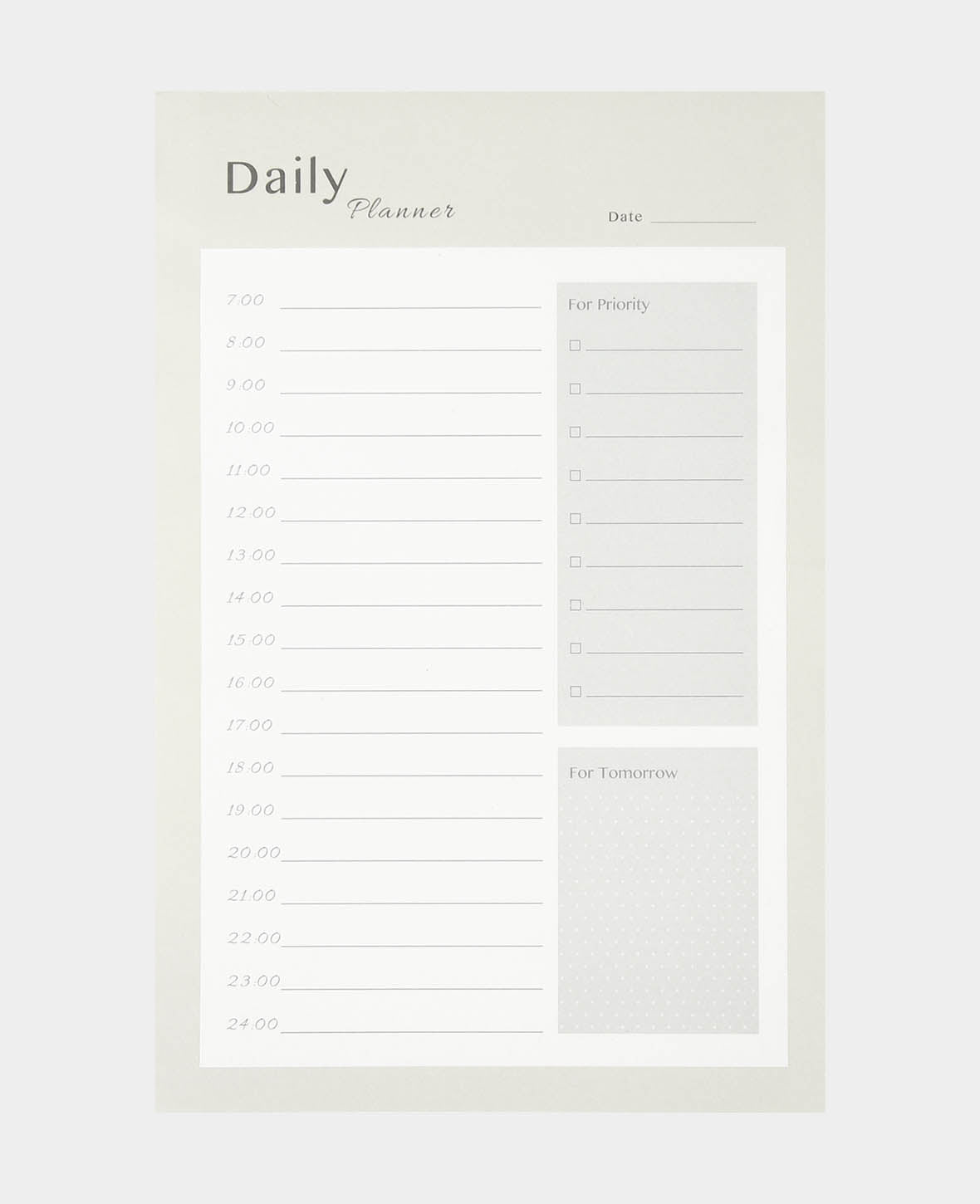 Daily Planner, Grün, 14 x 21 cm, 80 Blatt