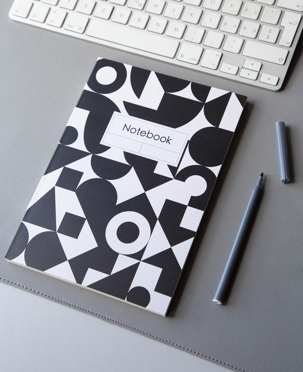 Notebook, A5, squared, black/white, 80 gsm, 148 x 210 mm, 80 sheets
