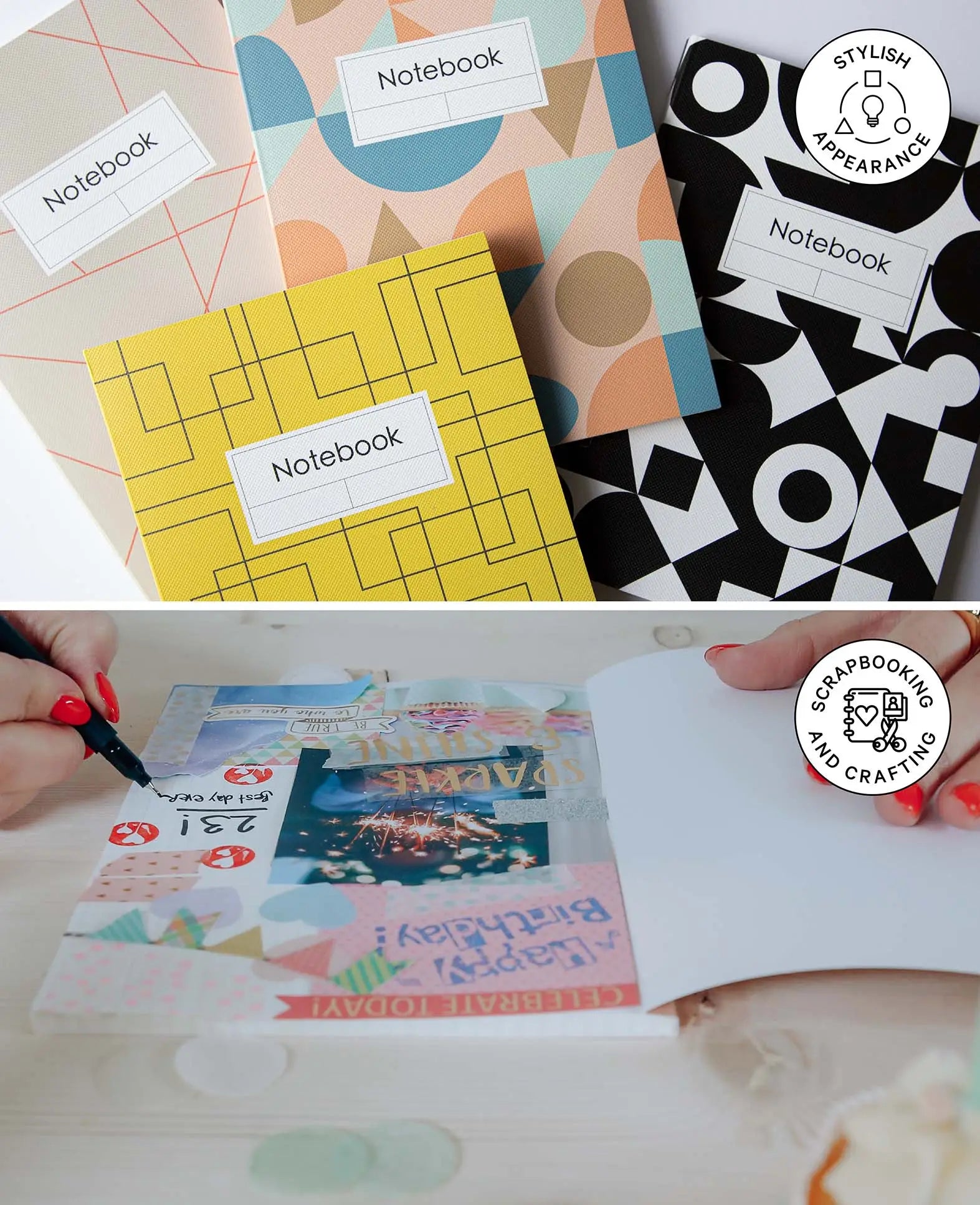 Notizbuch A5, Gelb, 80 Blatt