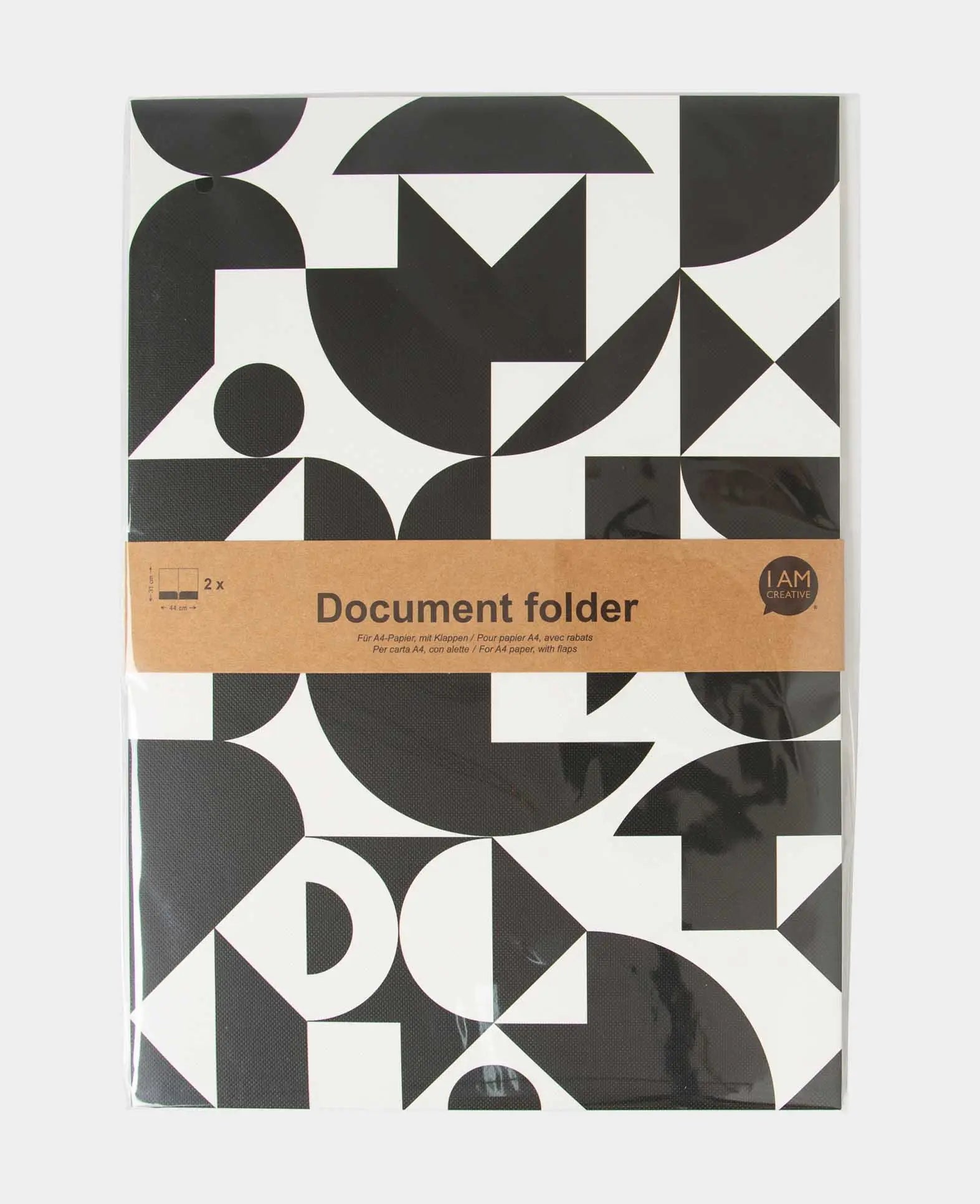Document wallet A4, black/white, 22 x 31 cm, 2 pieces