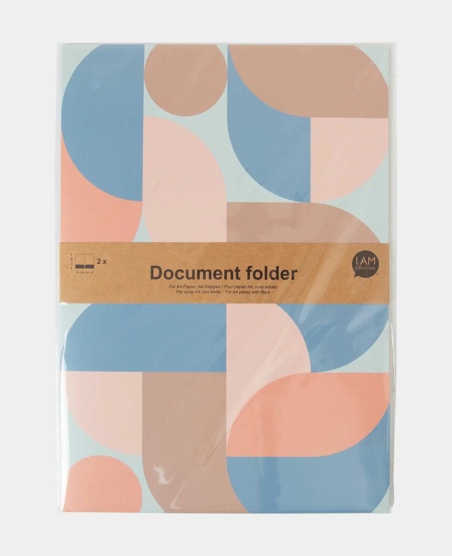 Document wallet A4, pink, 22 x 31 cm, 2 pieces