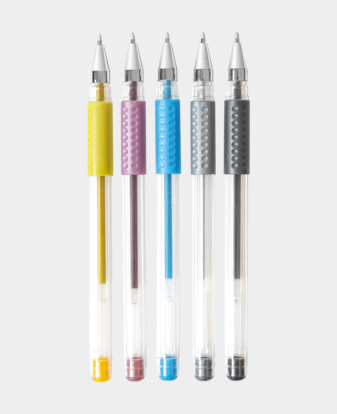 Lot de 5 stylos gel métalliques