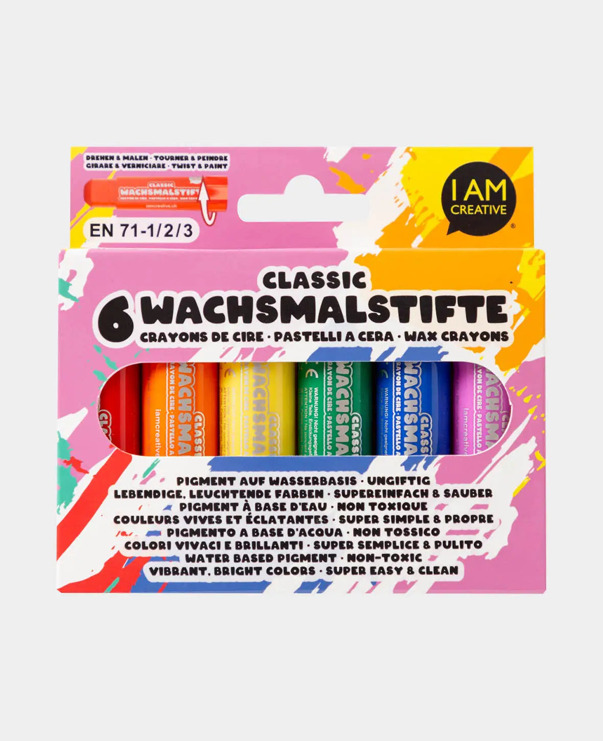 Crayons de cire Classic, 1 set de 6 couleurs