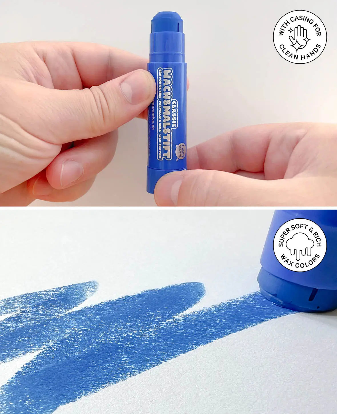 Crayons de cire Classic, 1 set de 6 couleurs