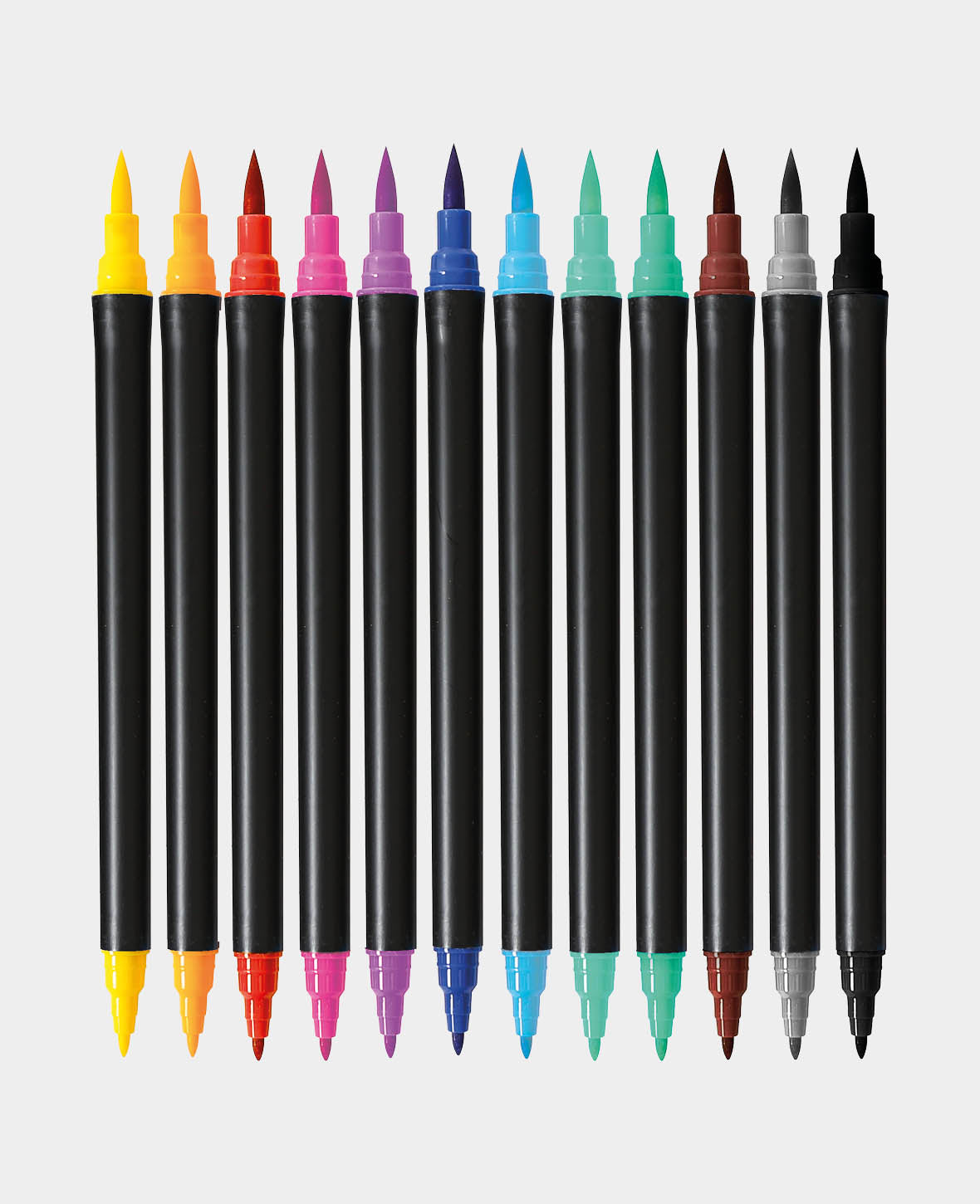 Stylos-pinceaux doubles, aquarellables, 12 p.