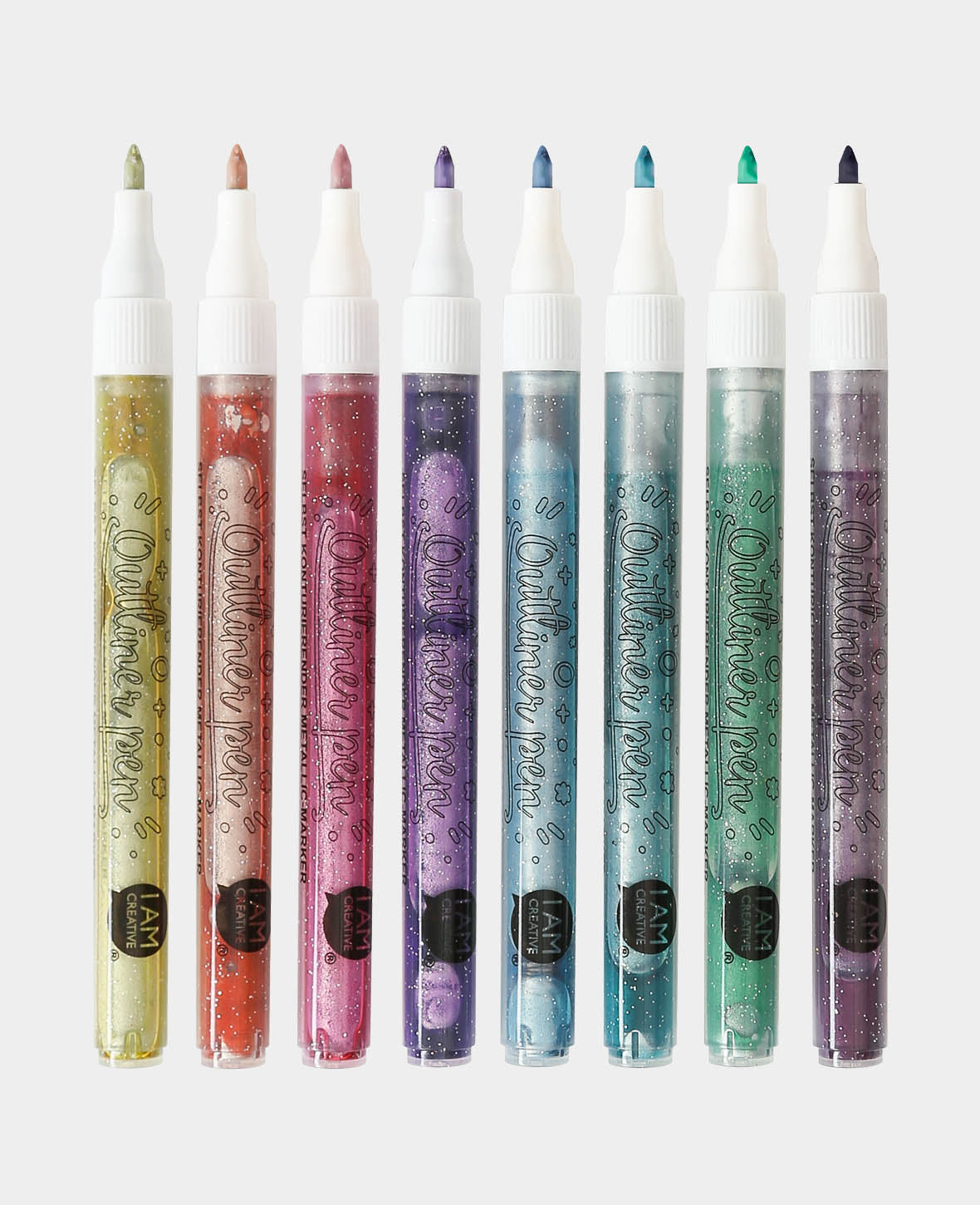 Stylo contour, lot de 8 pièces.