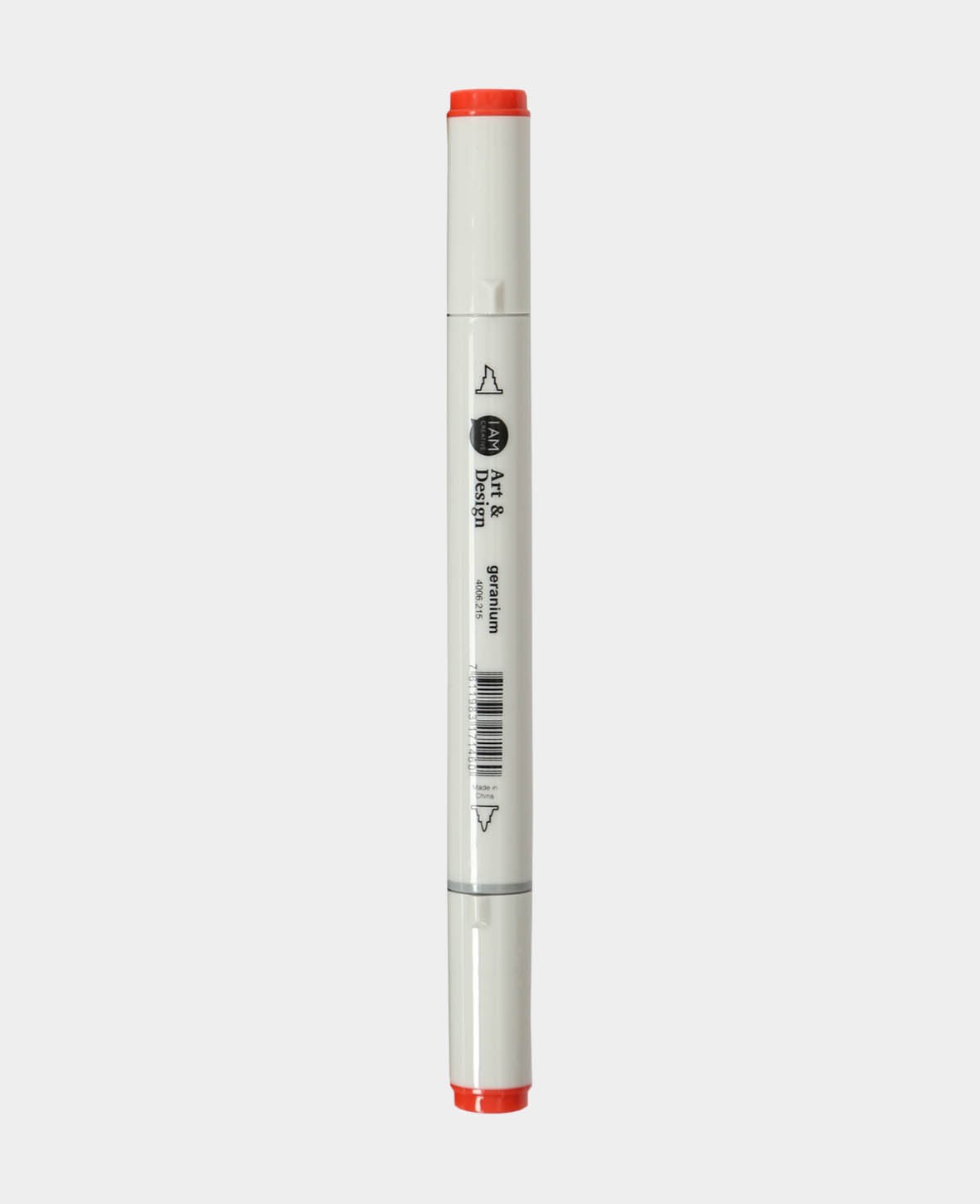 Art & Design Marker, fibre-tip pen with double tip, waterproof, Geranium, line width 1 - 7 mm