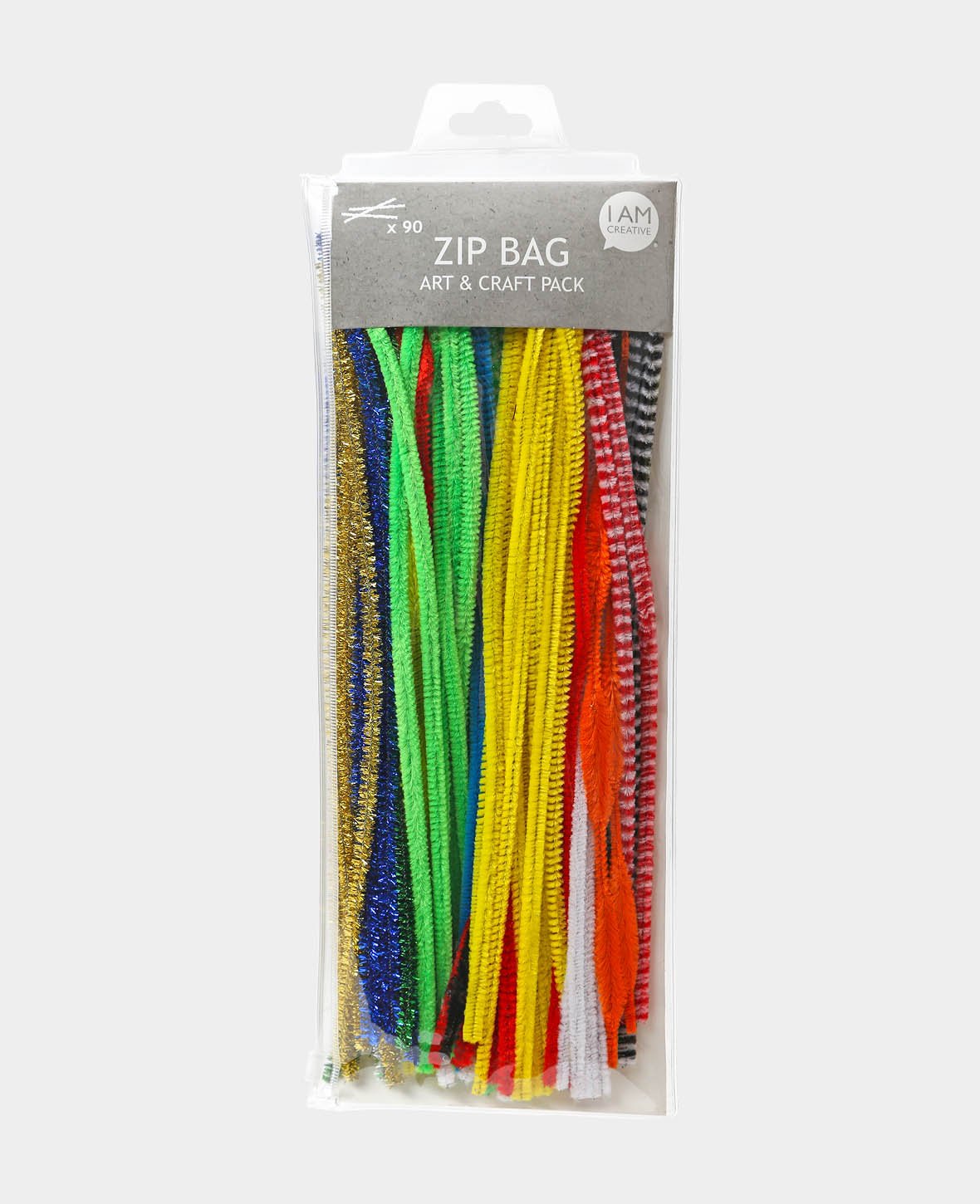 Zip Bag Chenille Wire, Pipe Cleaners 90 pcs.