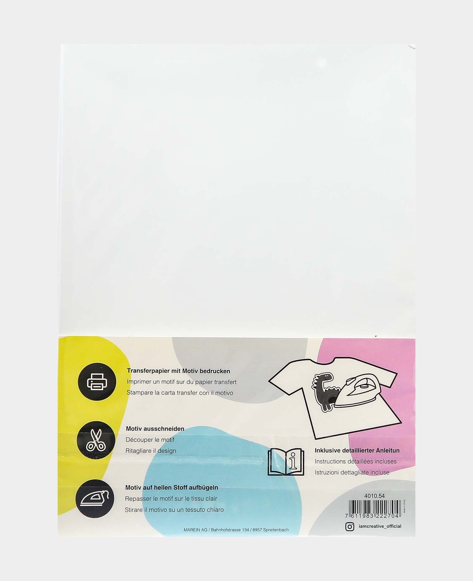 Transferpapier, A4, 21 x 29, 7 cm, 5 Stück