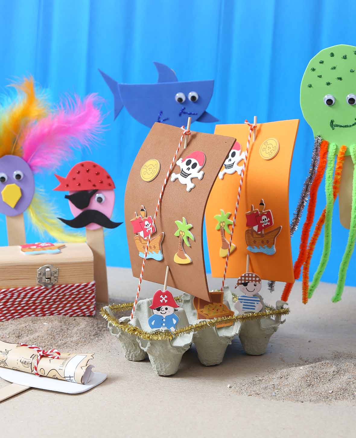 I AM CREATIVE Kit "Aventure de pirates", 98 pièces