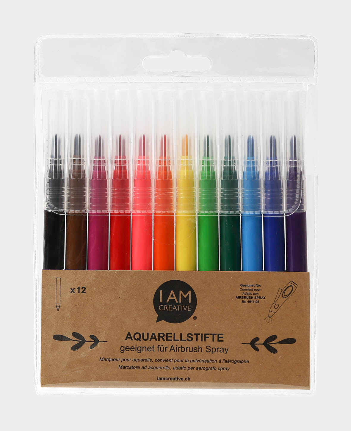 Aquarellstifte für Air Brush, 12 Stück