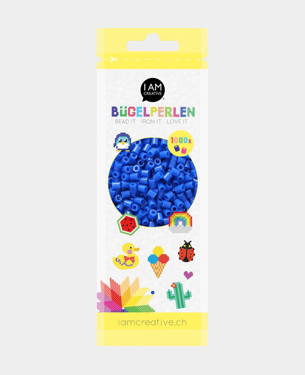 Iron-on beads in a bag, dark blue, ø 5 mm, 1,000 pieces