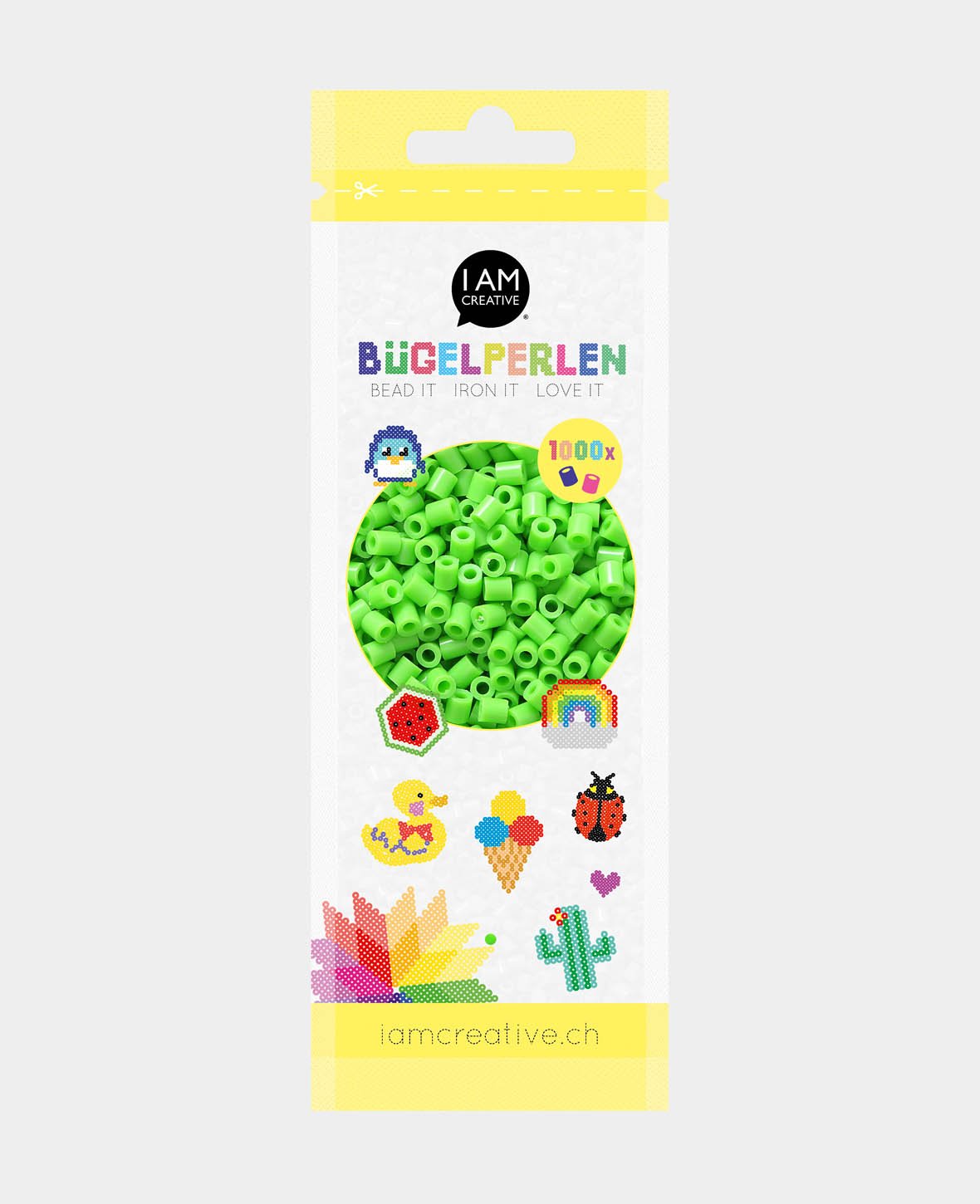 Melty Beads in Bag, Light Green, ø 5 mm, 1,000 pcs.
