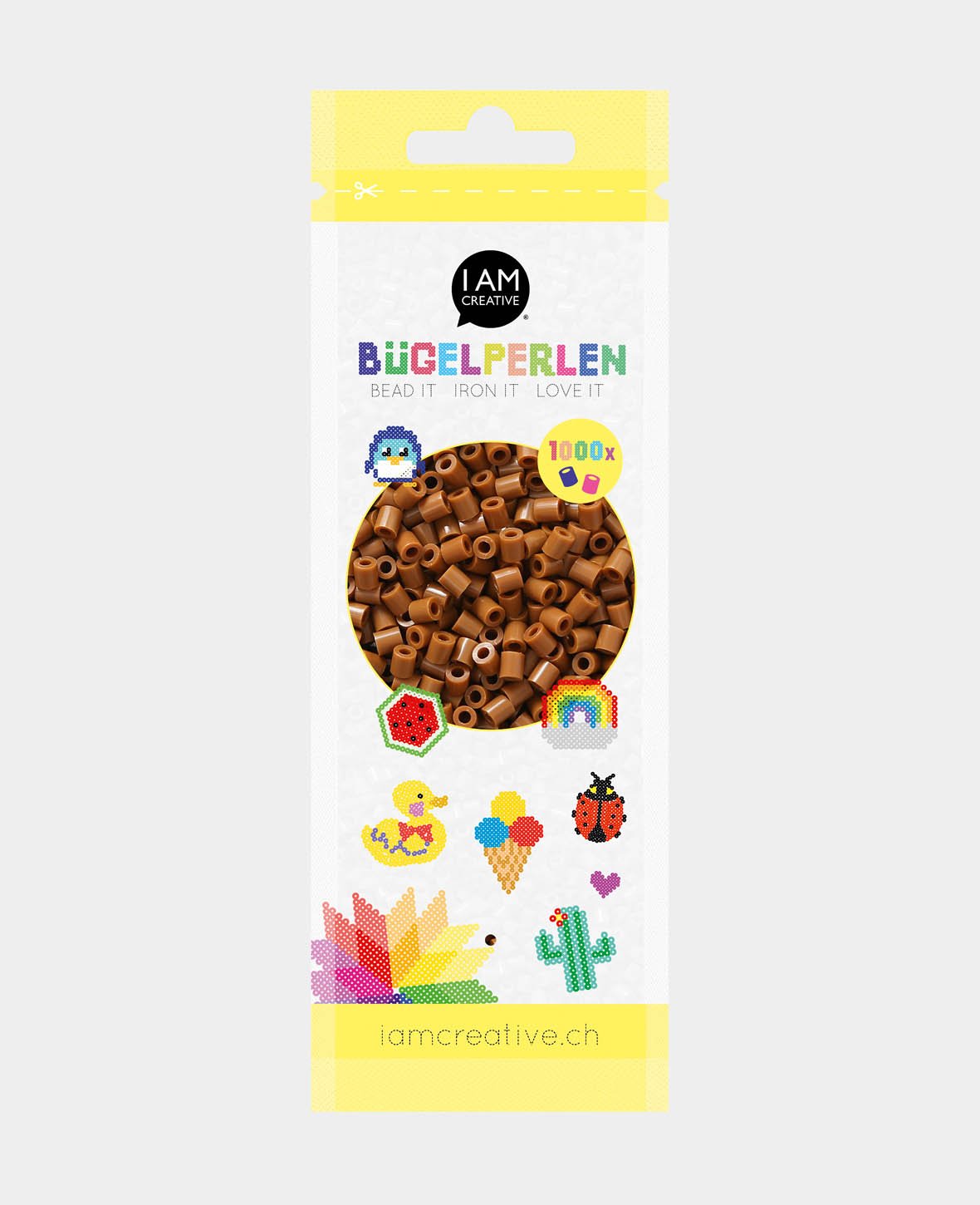 Hama Beads in a Bag, Brown, Ø 5 mm, 1,000 pcs