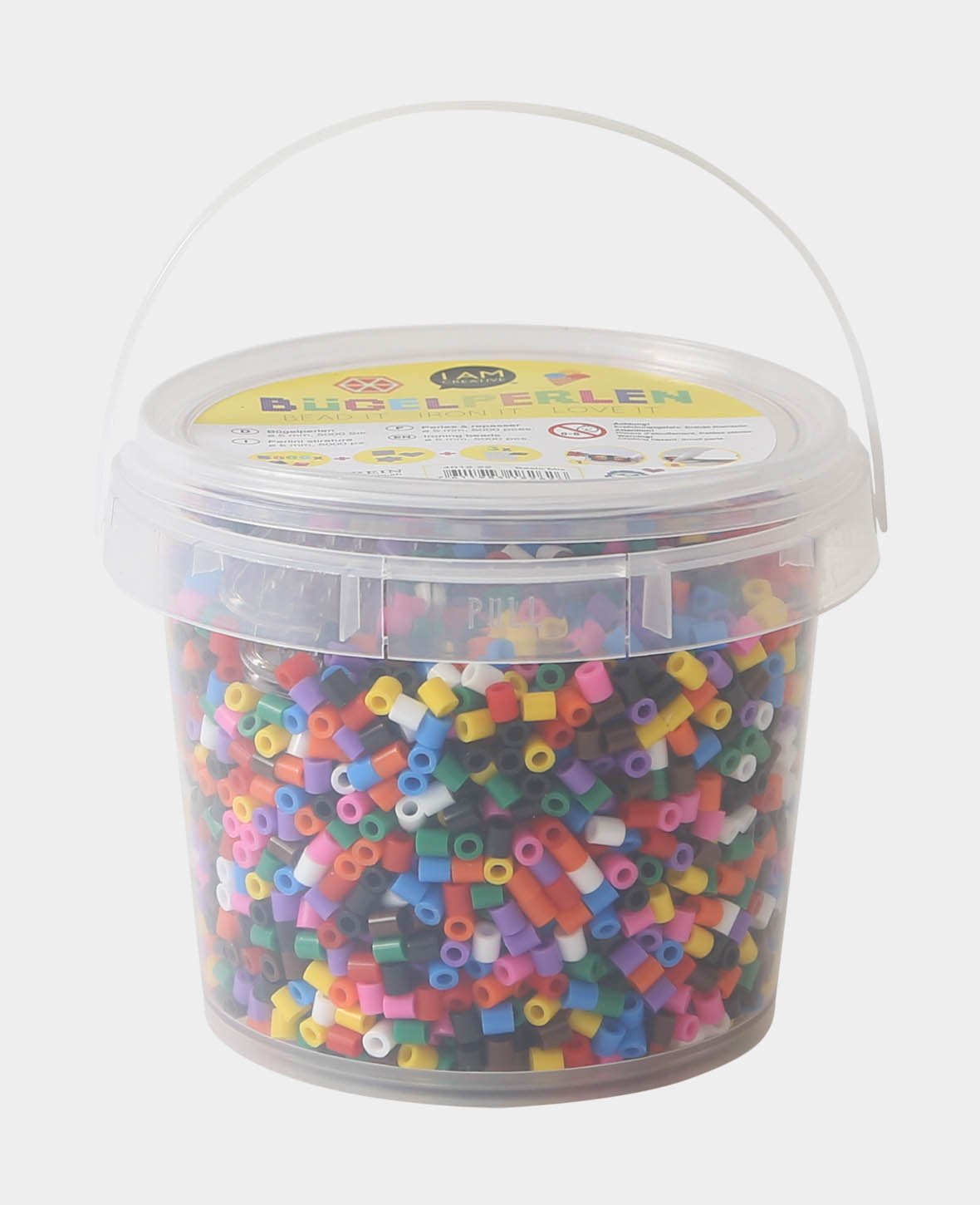Ironing beads in a bucket, colorful mix, 5,000 pieces