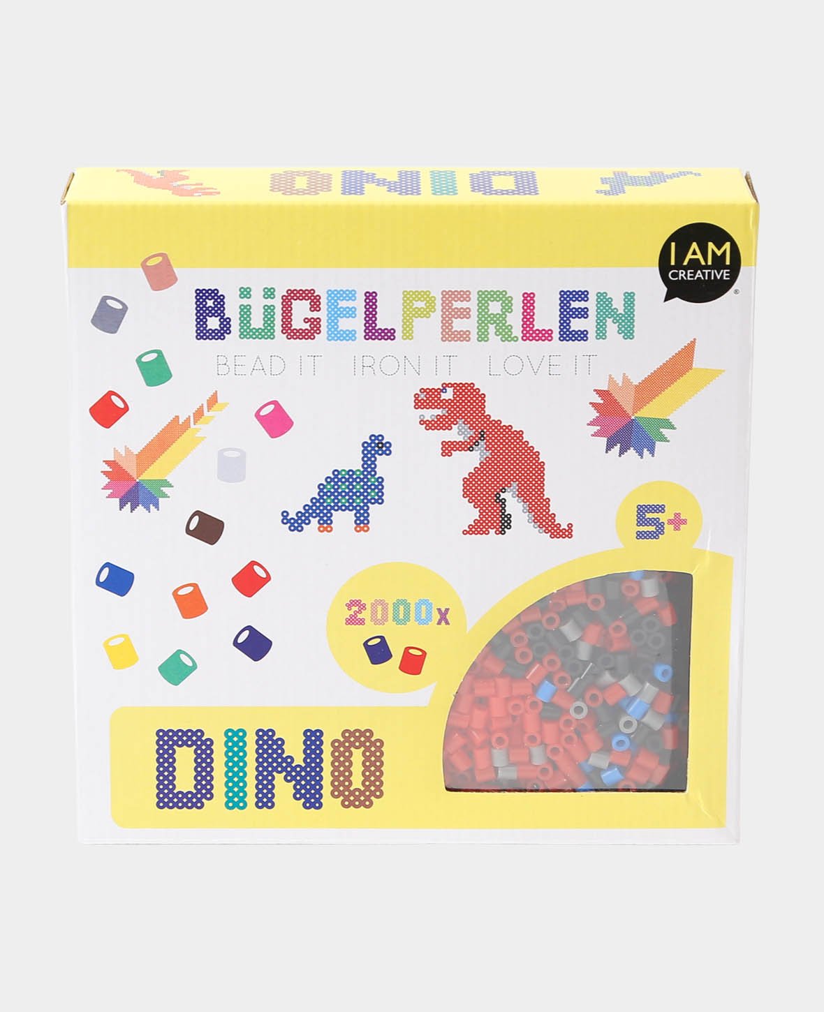 Iron-on Bead Set Dino, ø 5 mm, 2,108 pieces