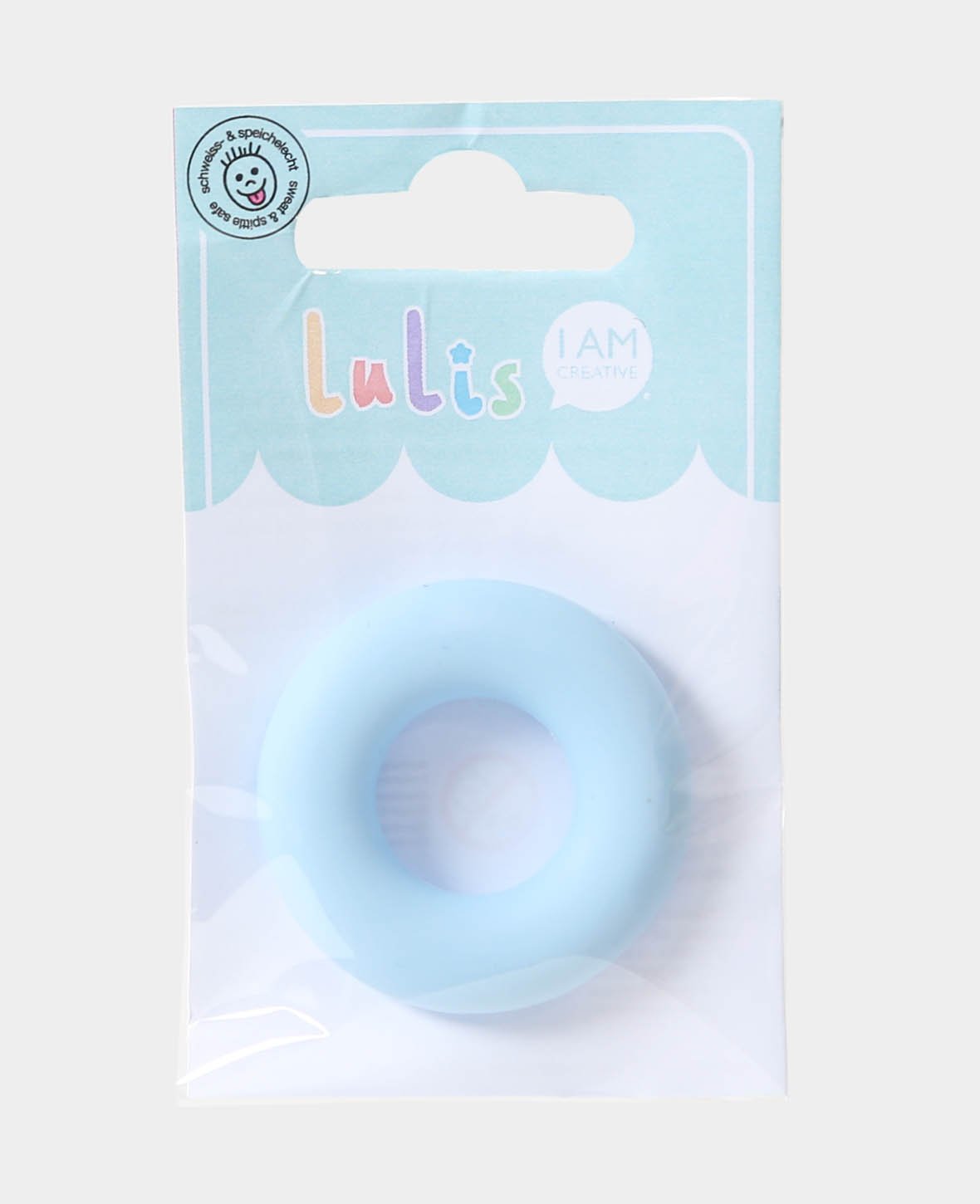 Anneau pour attaches-tétine, bleu clair, ø 4.3 x 0.9 cm, 1 pc.